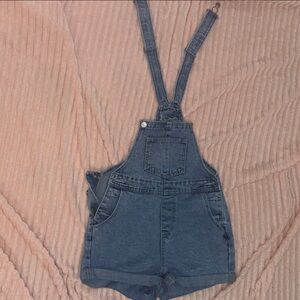 SHEIN Blue Denim Women Jeans Overalls